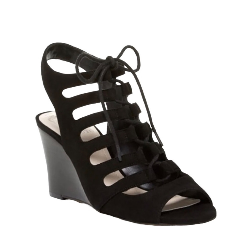 Vince Camuto Lizbeth Wedge Heel Lace Up Sandals